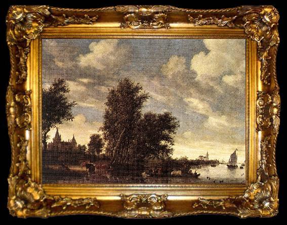 framed  RUYSDAEL, Salomon van The Ferry Boat dh, ta009-2